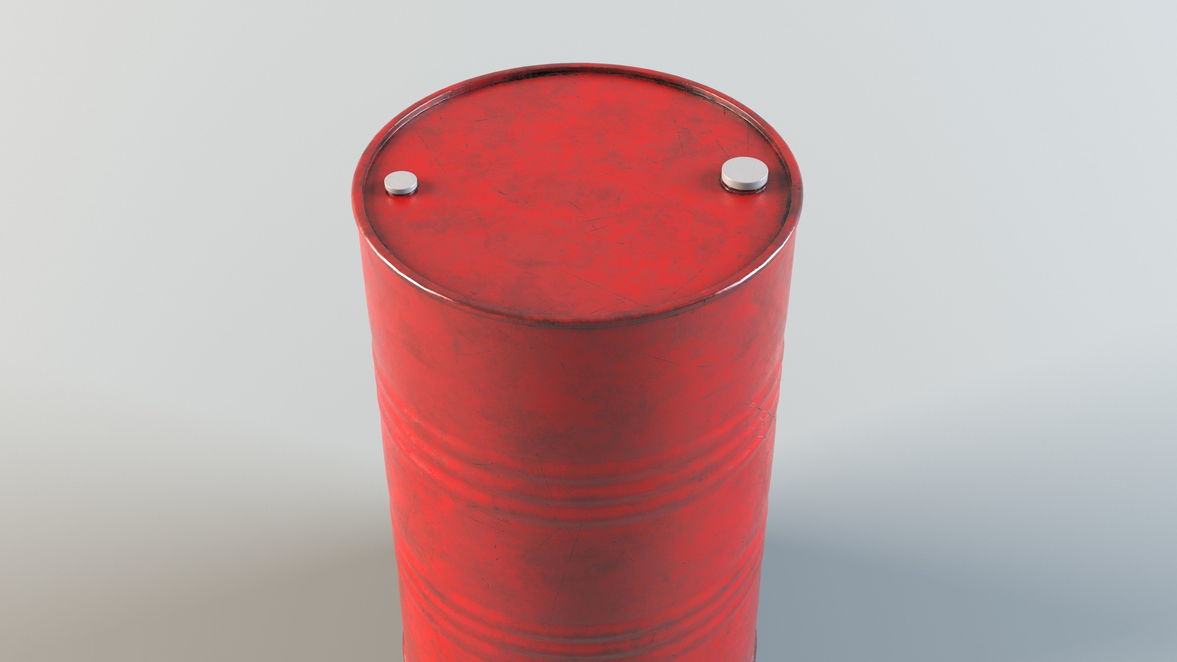 Oil Barrel Low-poly 3D model_6