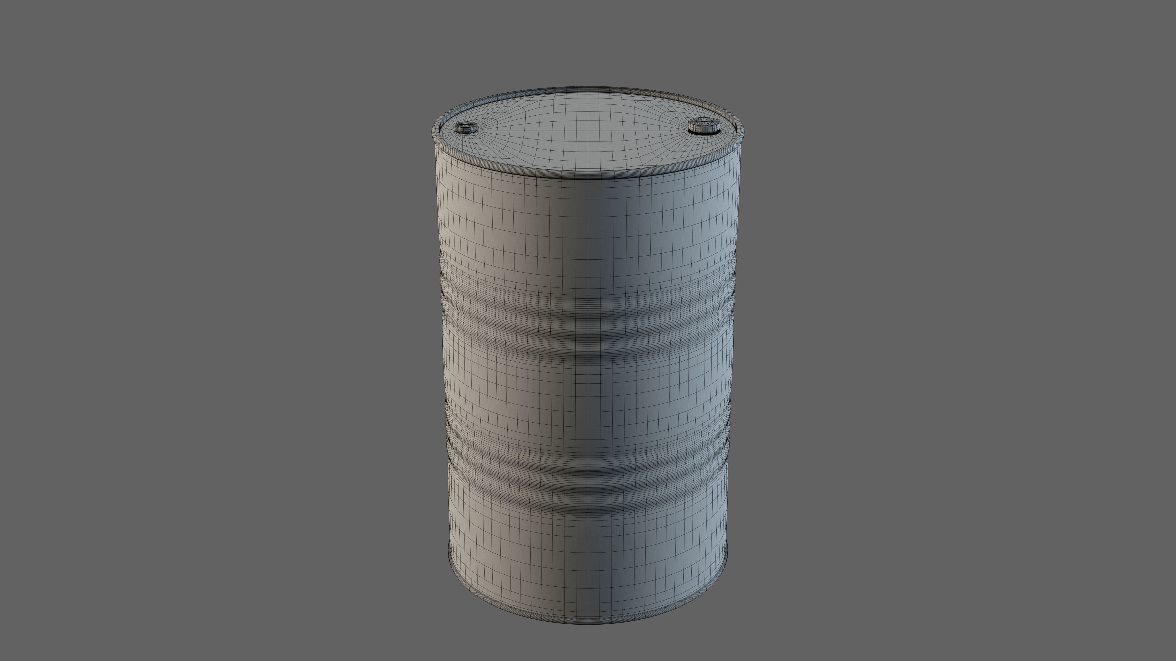 Oil Barrel Low-poly 3D model_4