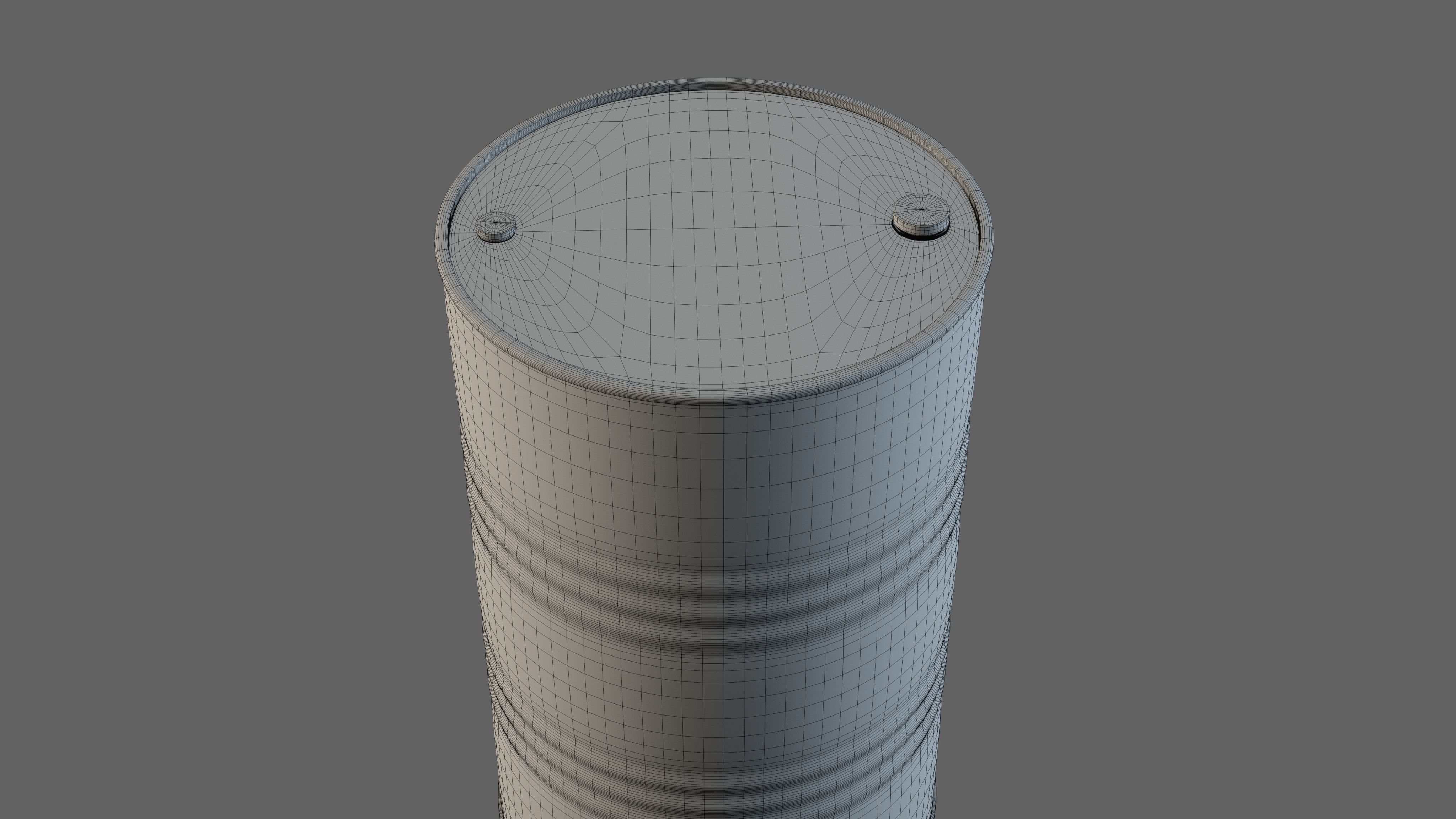 Oil Barrel Low-poly 3D model_7