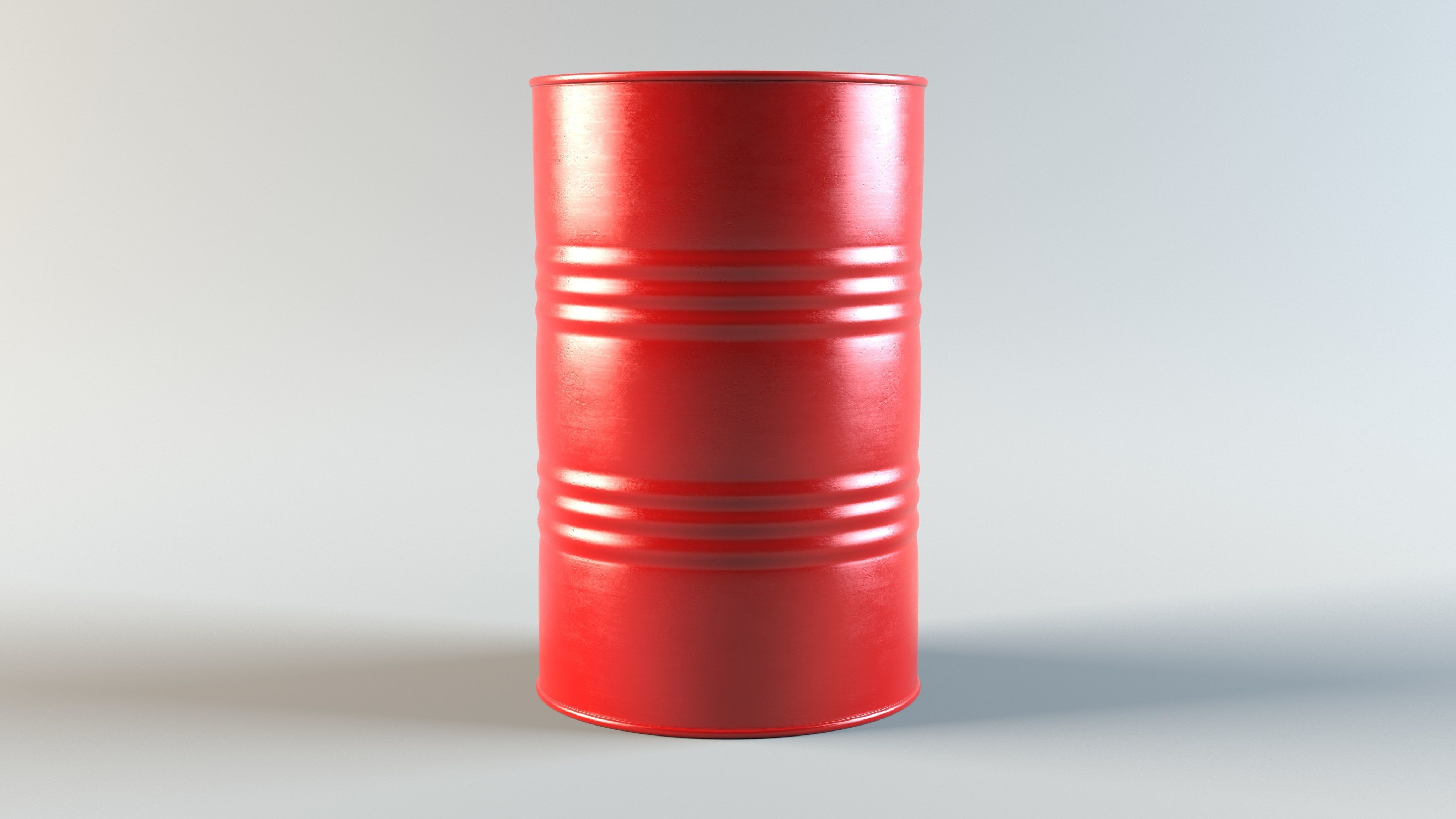 Oil Barrel Low-poly 3D model_8