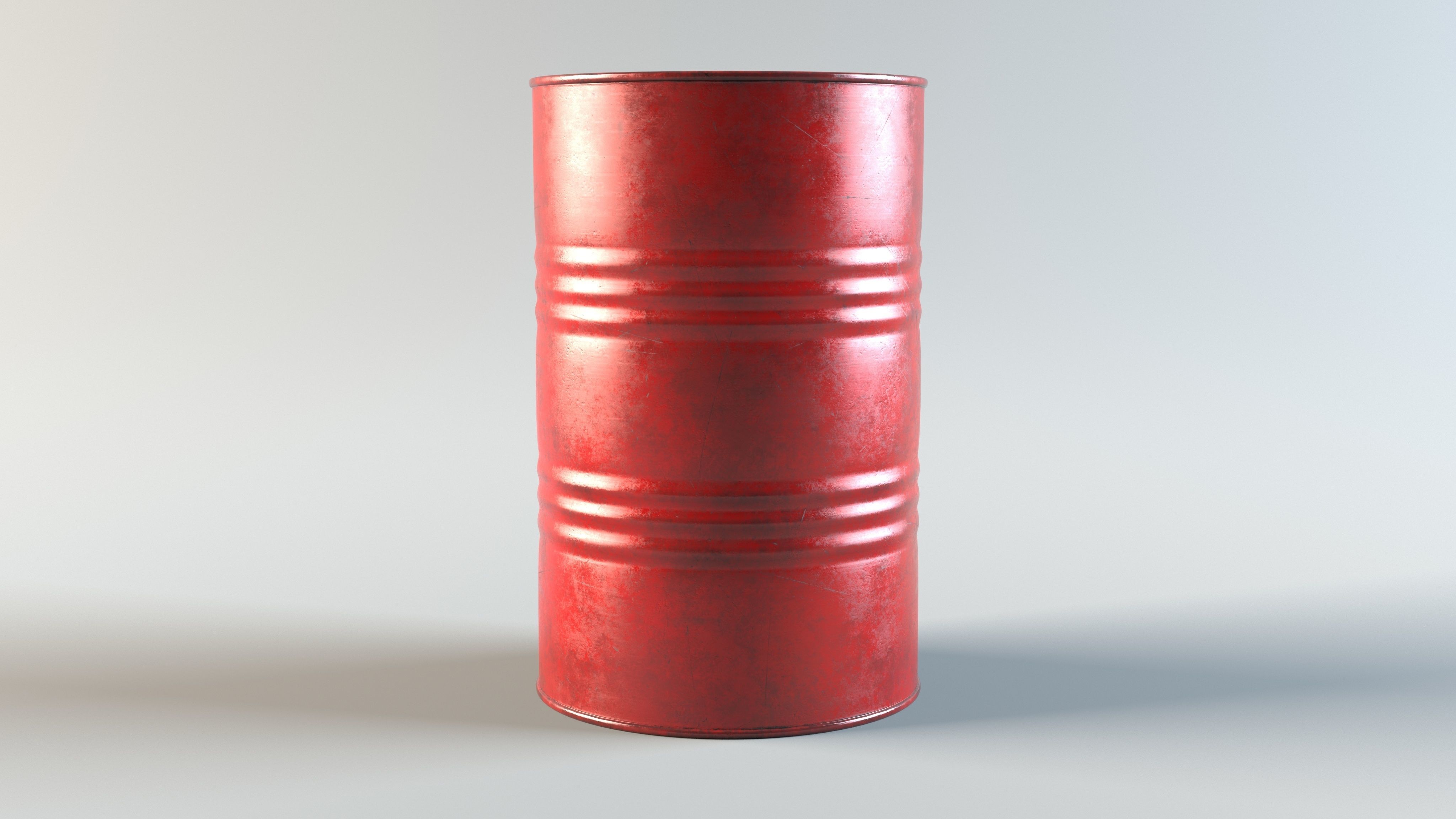 Oil Barrel Low-poly 3D model_9