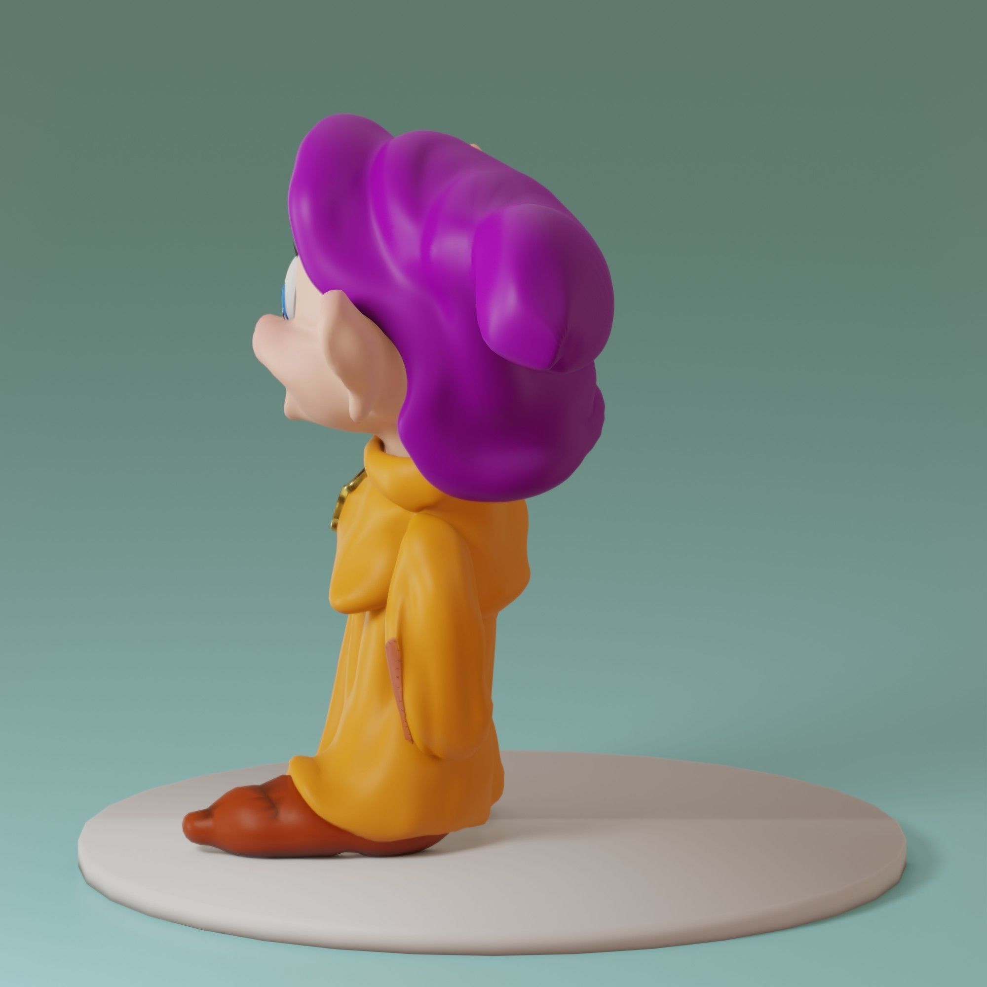 Fairytale Gnome Simpleton 3D model_16
