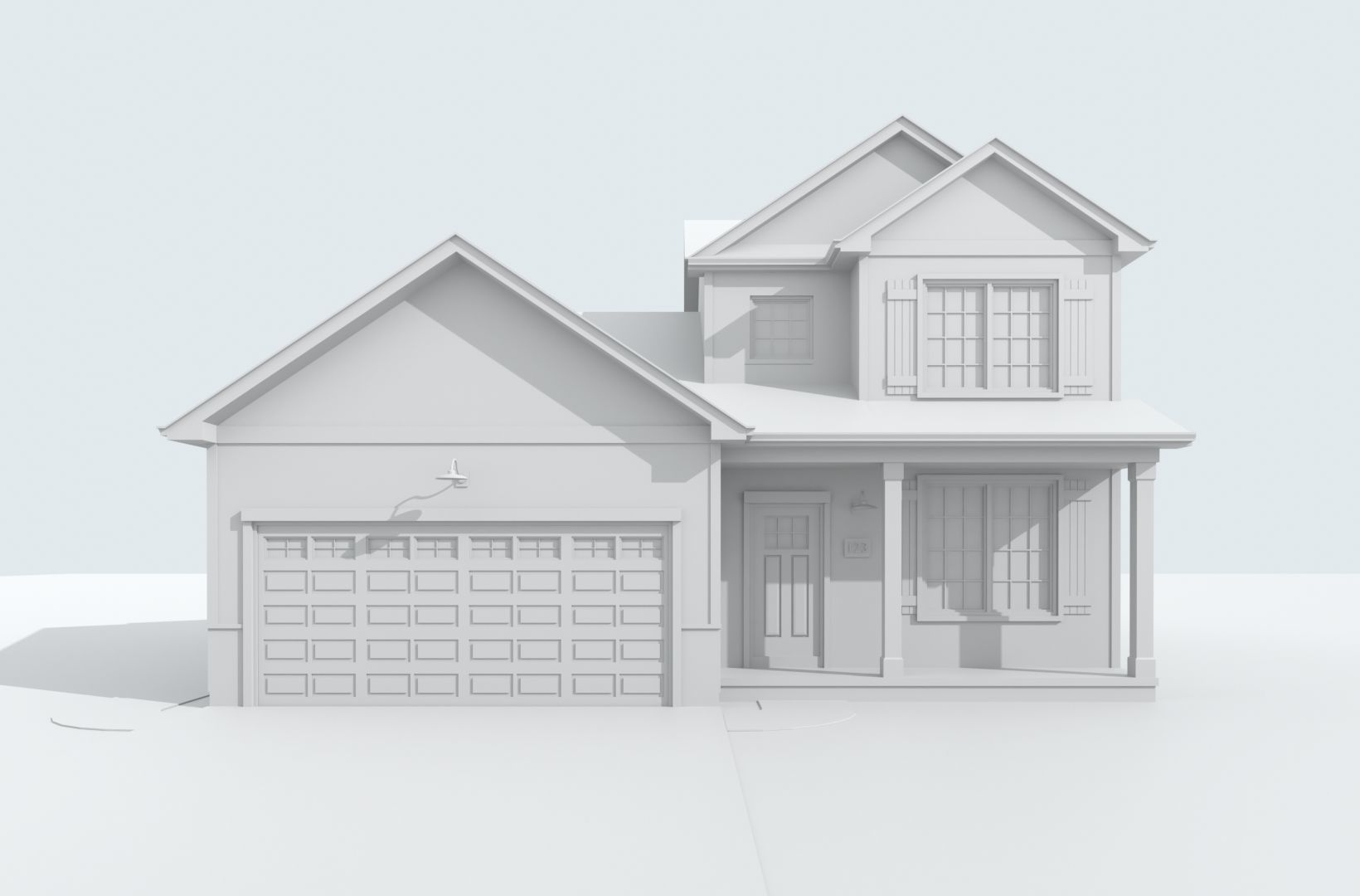 Cape Cod House 29 3D model_9