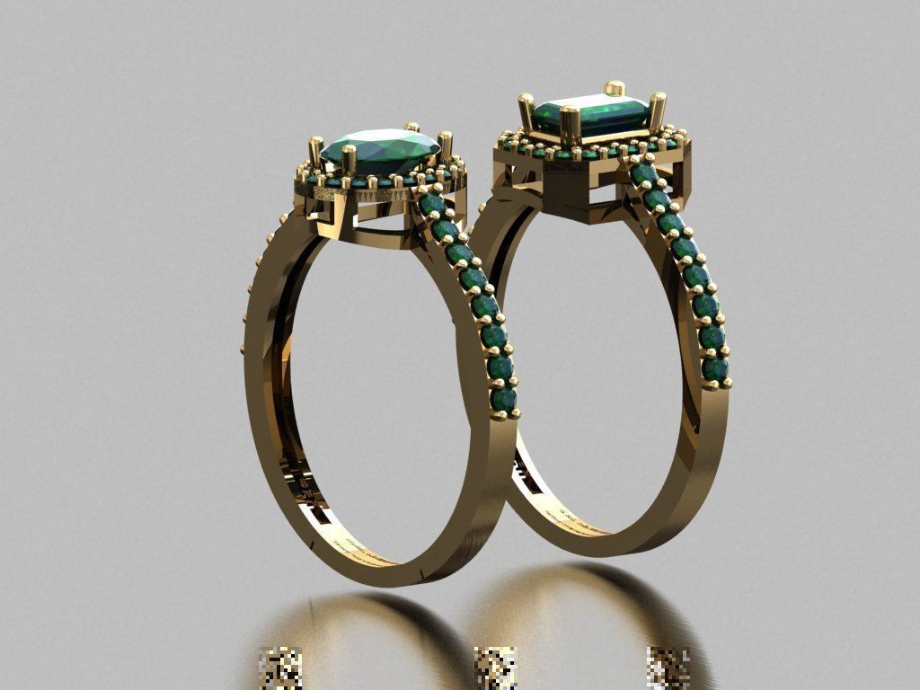 T159- Diamond solitarie ring 3D print model_4