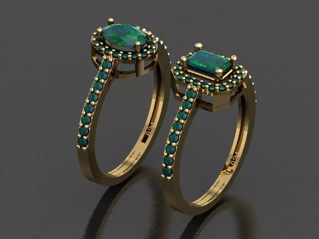 T159- Diamond solitarie ring 3D print model_0