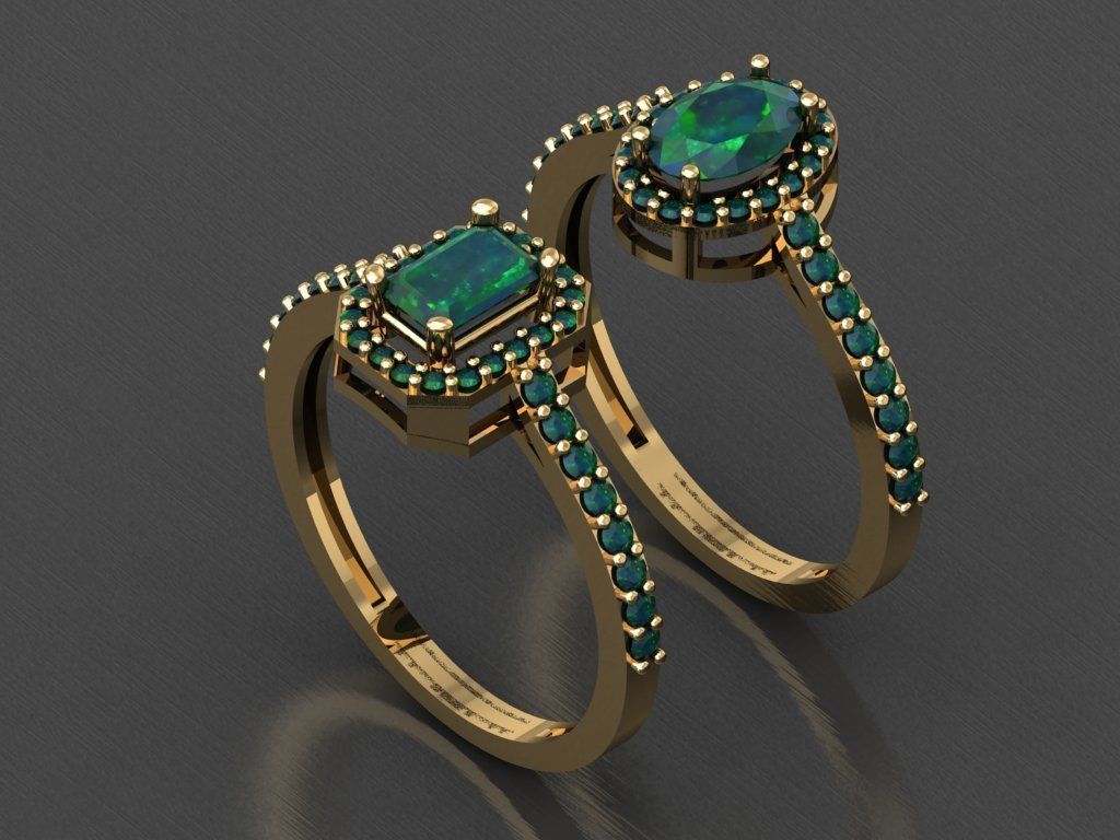 T159- Diamond solitarie ring 3D print model_1