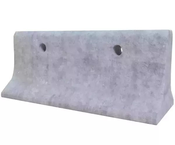 low poly road barrier