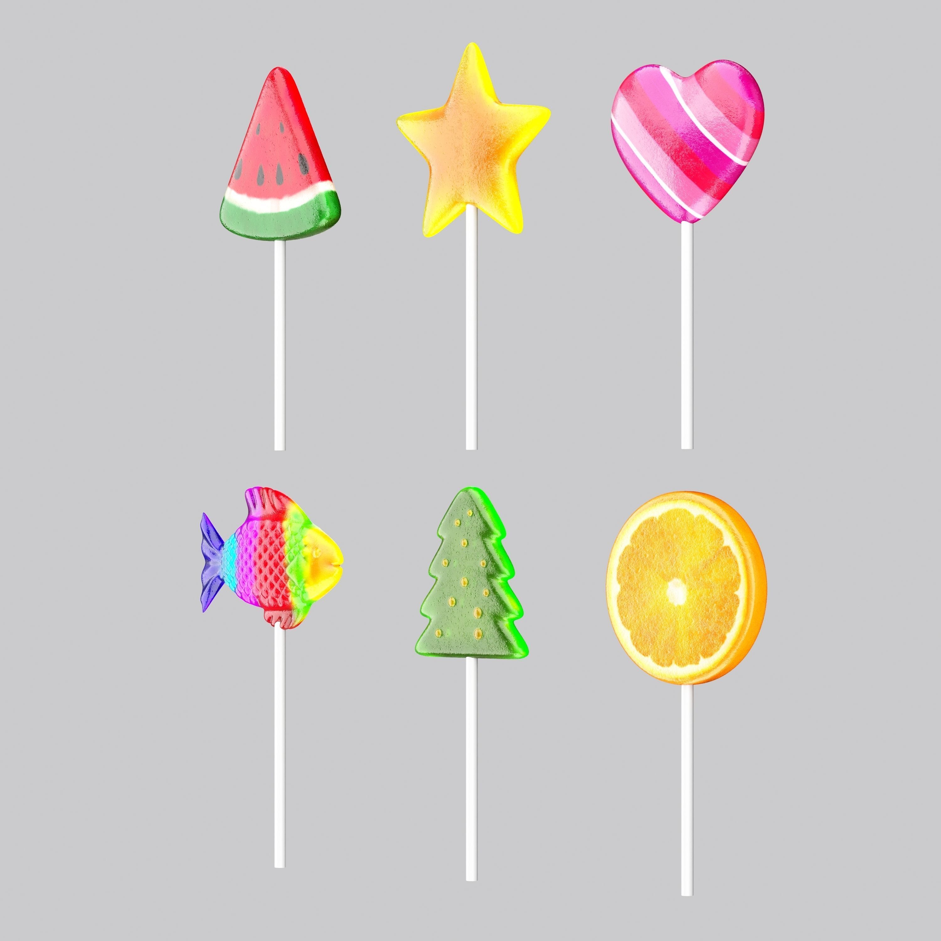 Lollipop Candy 3D model_2
