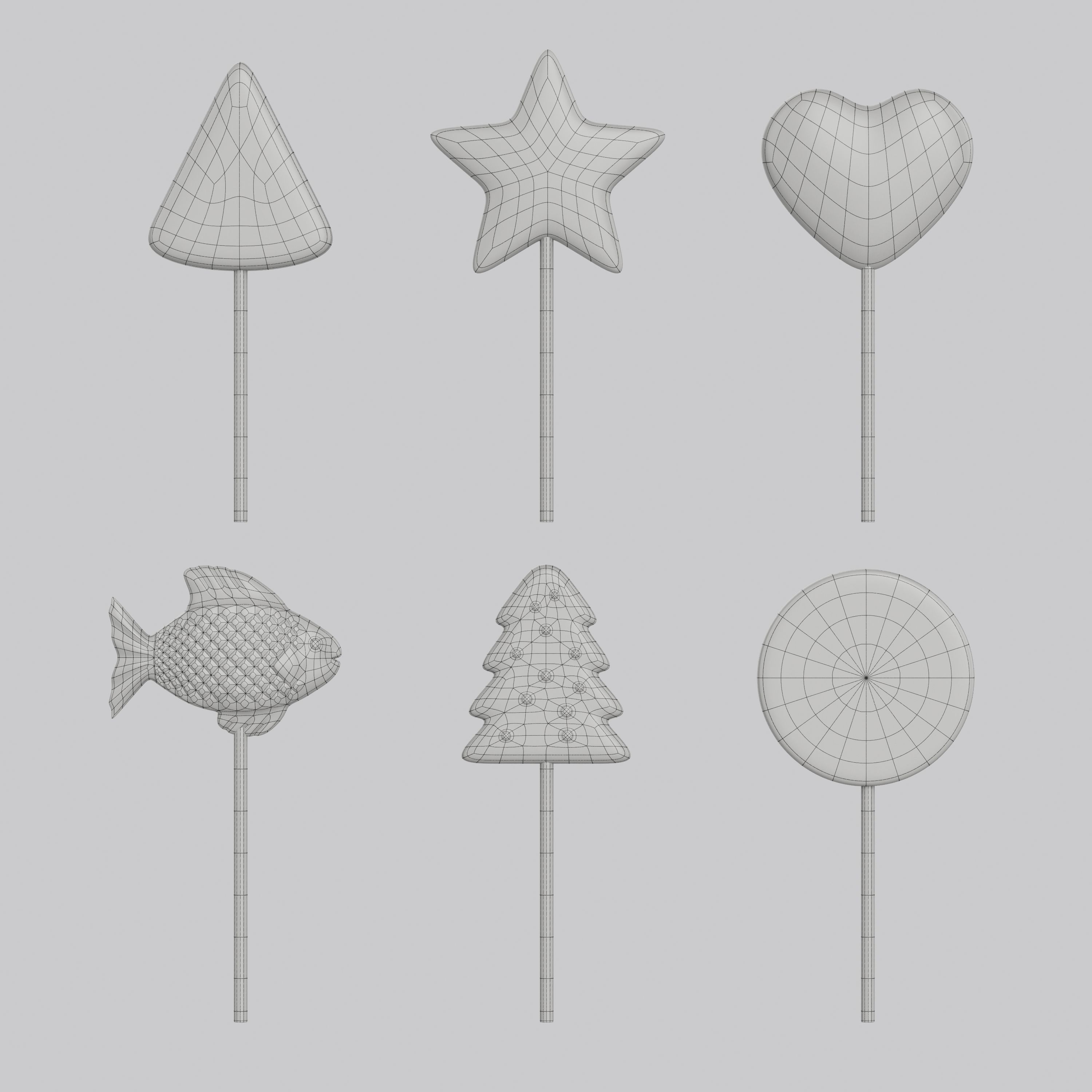 Lollipop Candy 3D model_11