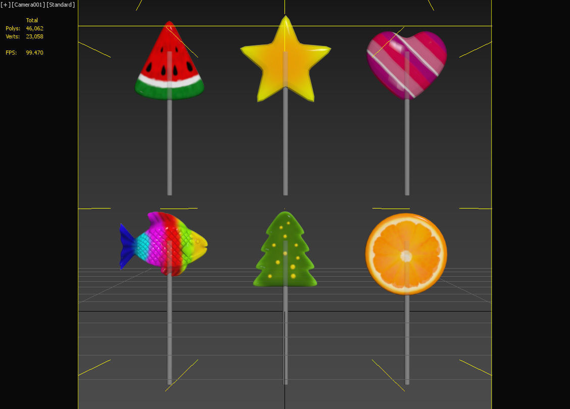 Lollipop Candy 3D model_12