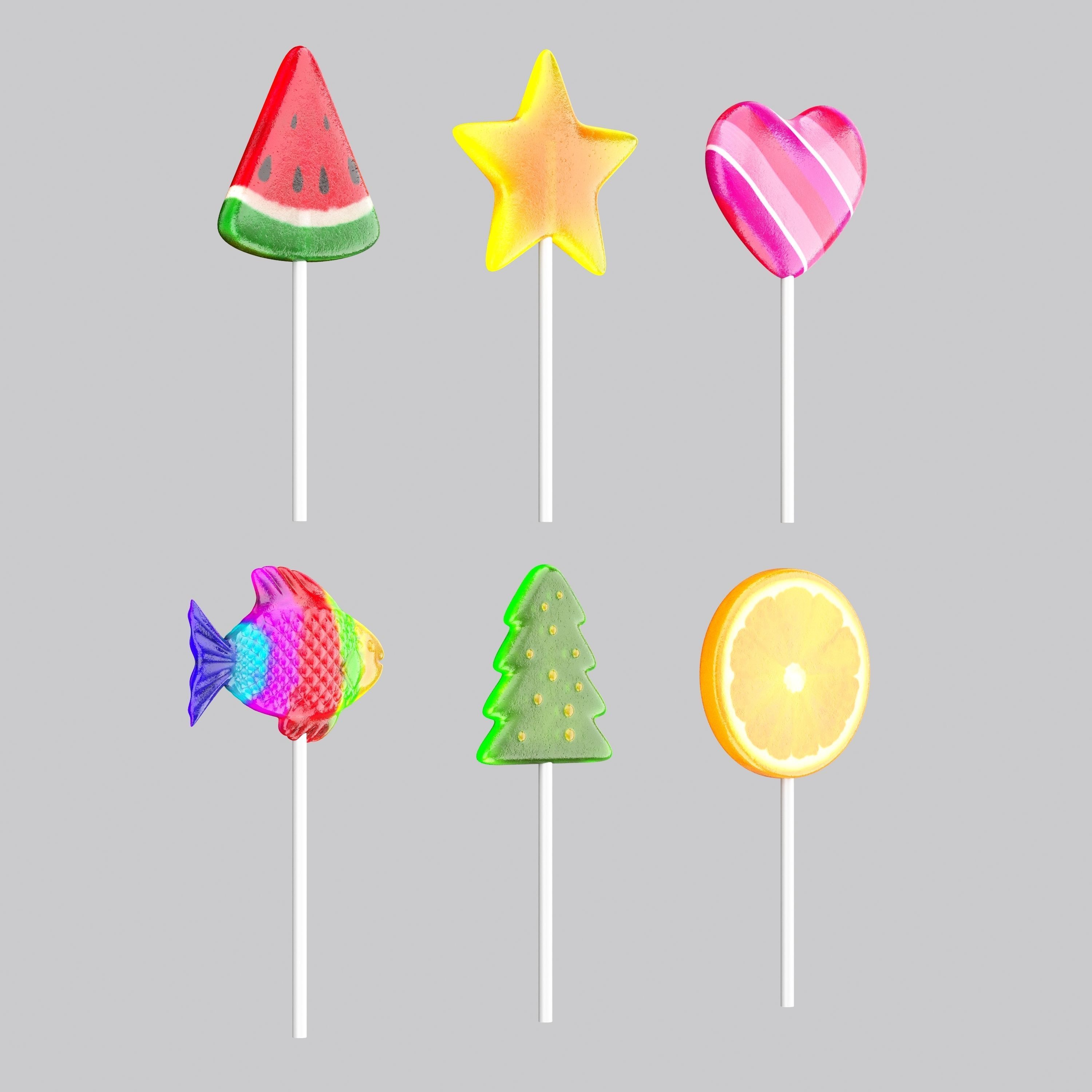 Lollipop Candy 3D model_1