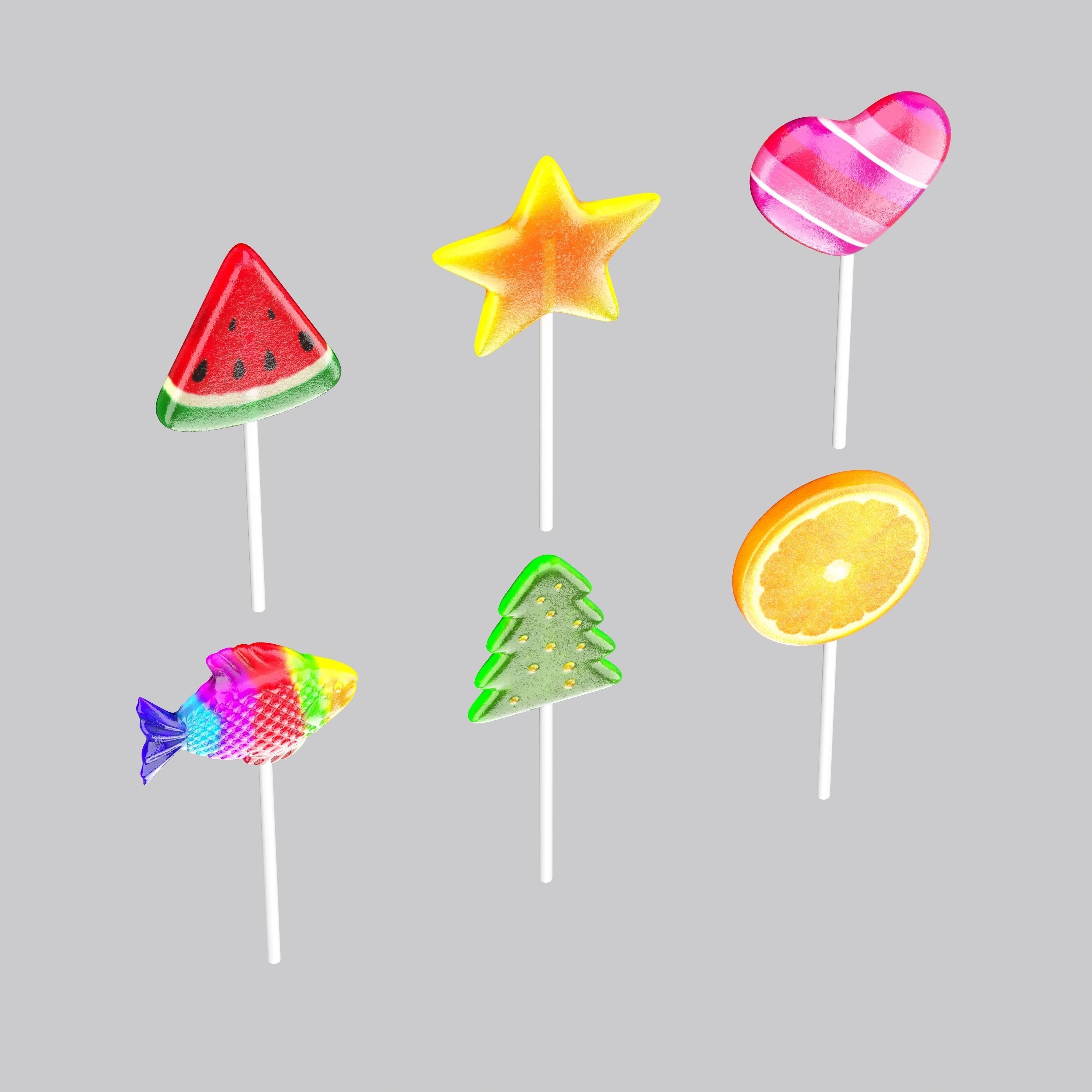Lollipop Candy 3D model_3