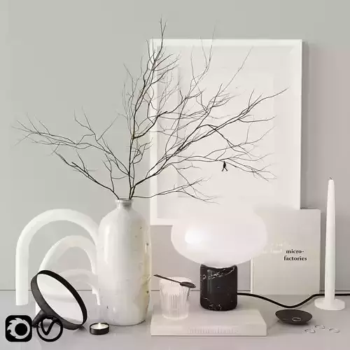 White decorative set