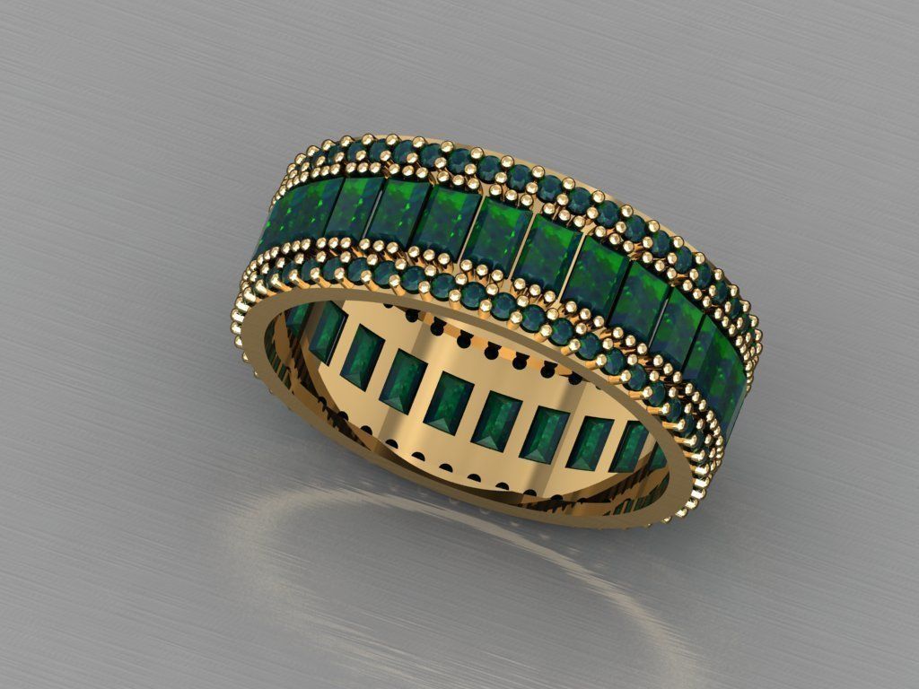 T167- Diamond  solitarie ring 3D print model_2