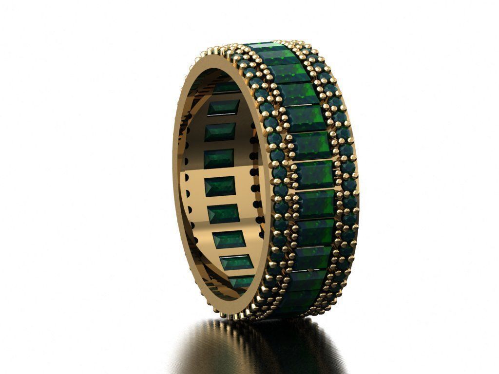 T167- Diamond  solitarie ring 3D print model_4