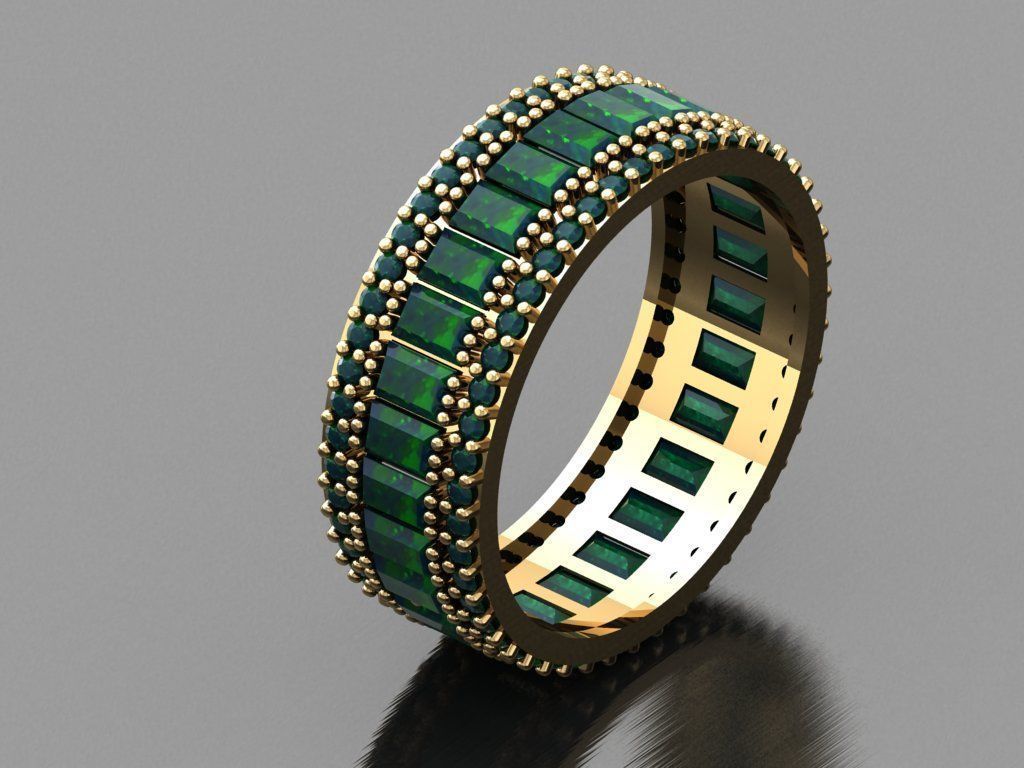 T167- Diamond  solitarie ring 3D print model_1