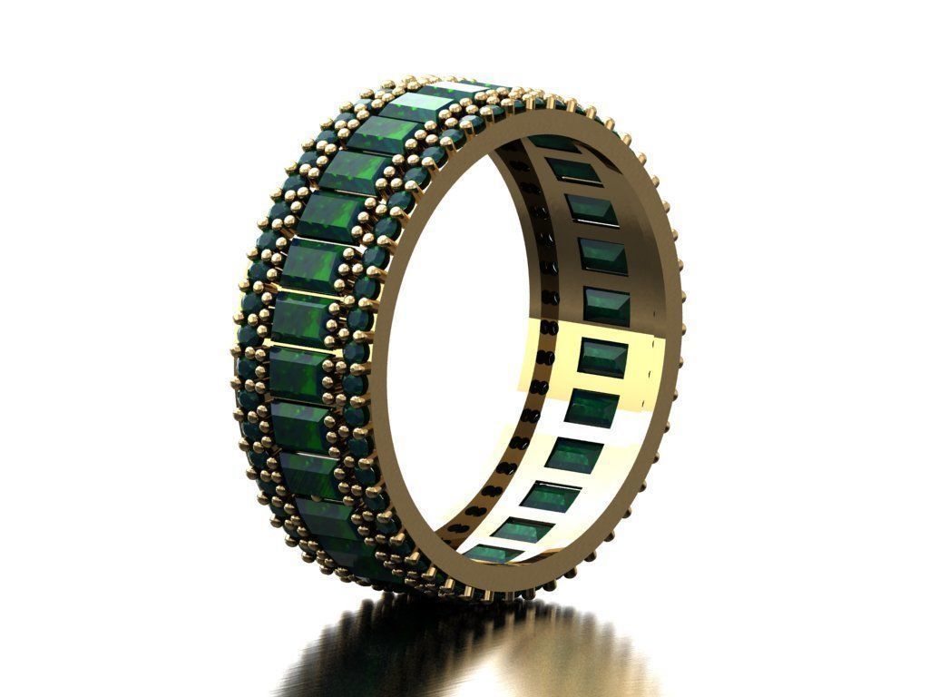 T167- Diamond  solitarie ring 3D print model_3