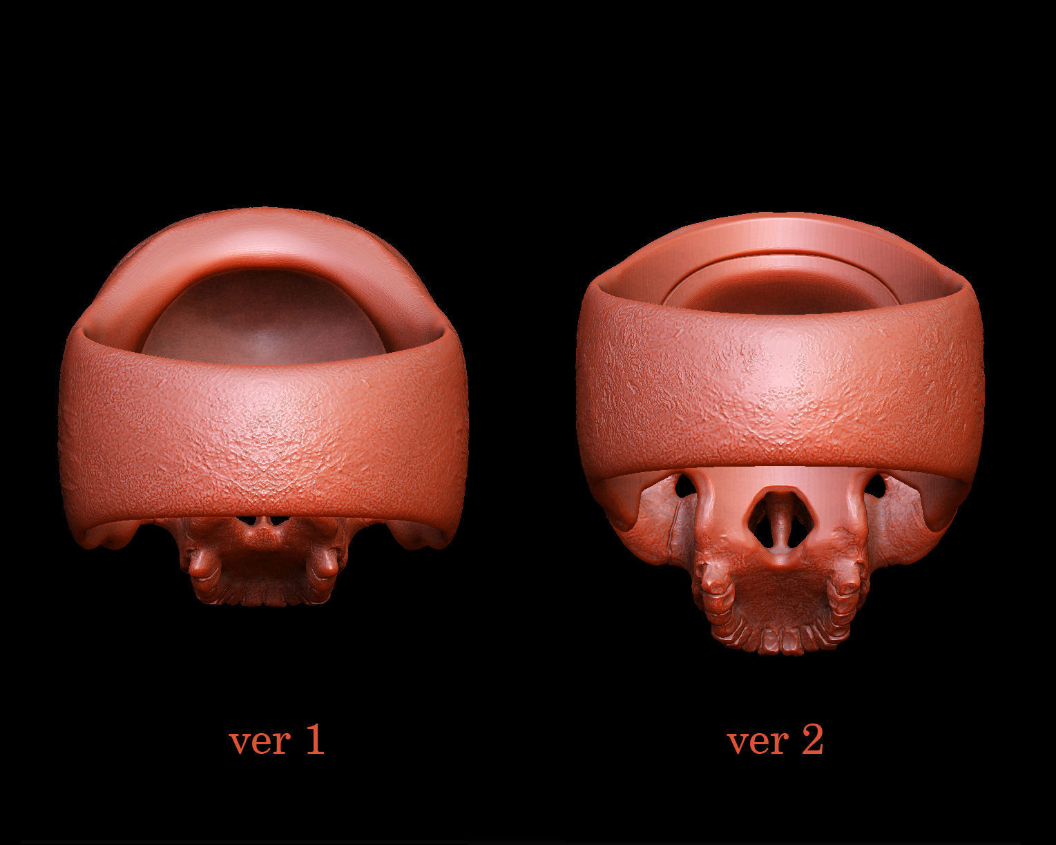 skull without jaw ring collection _5