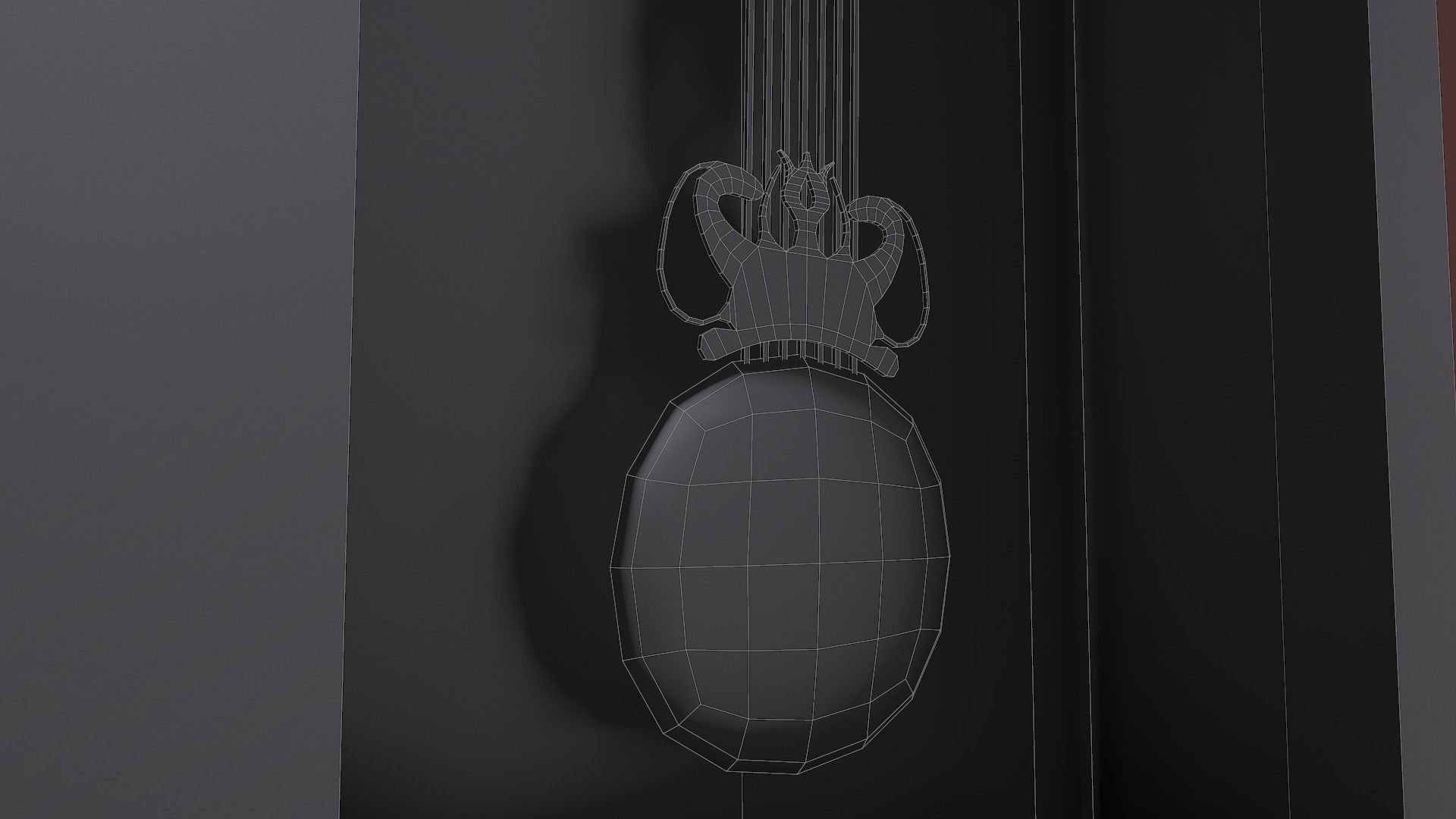 Rigged Grandfather Clock Low-poly 3D model_22