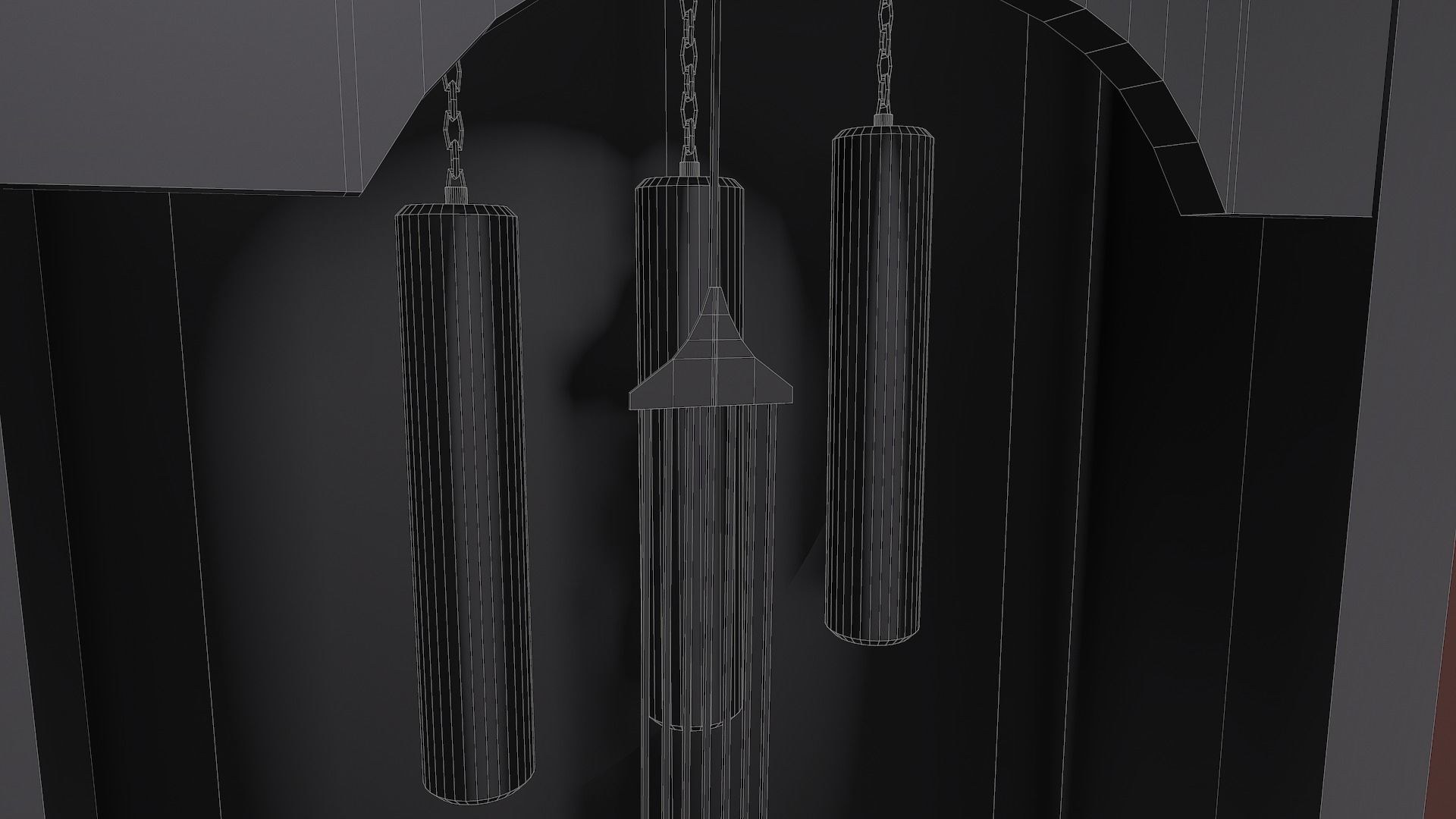 Rigged Grandfather Clock Low-poly 3D model_21