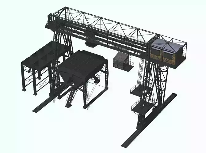 old guntry crane and Coal feeding tank
