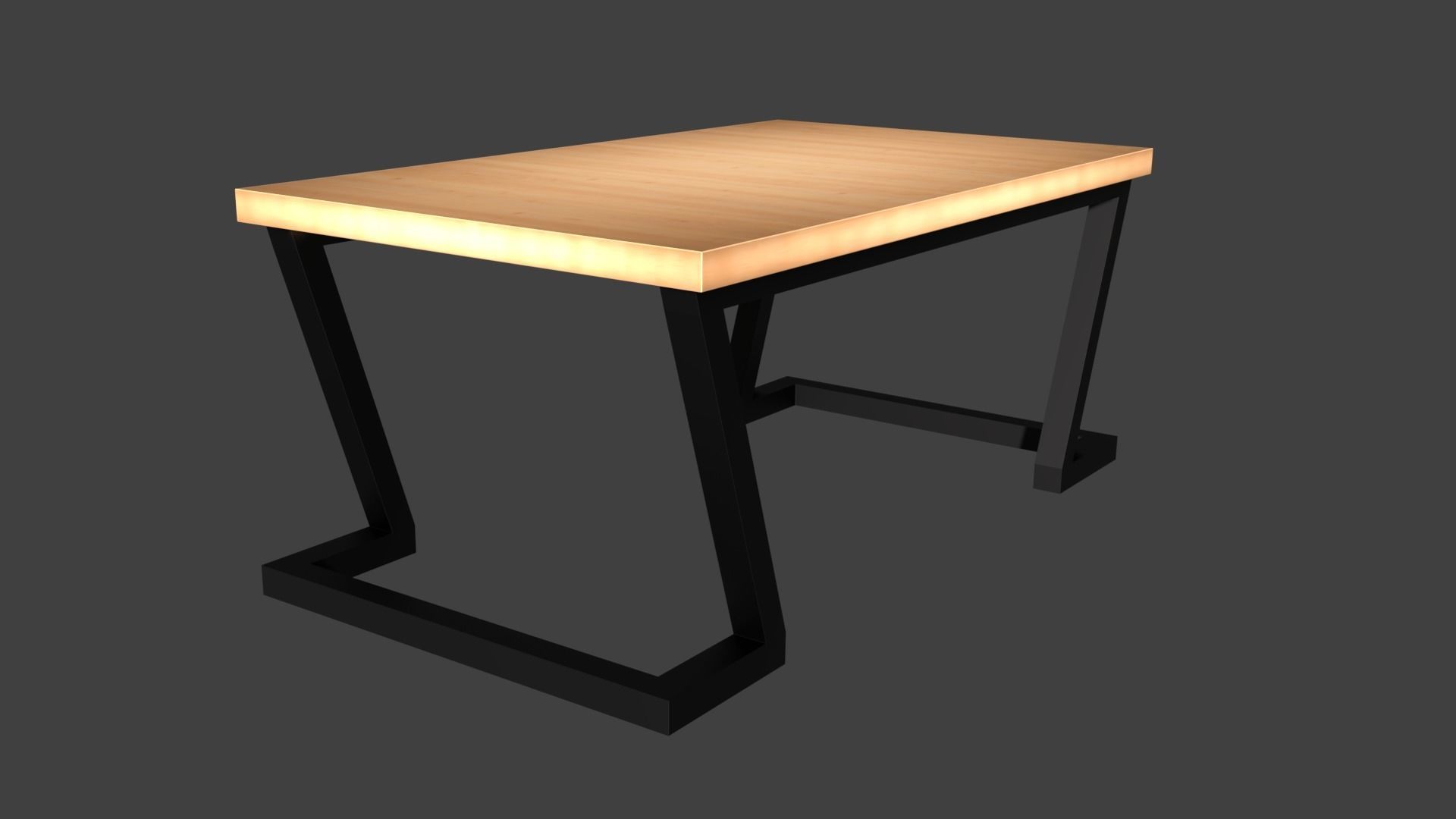 Tables table with light on top 3D model_35