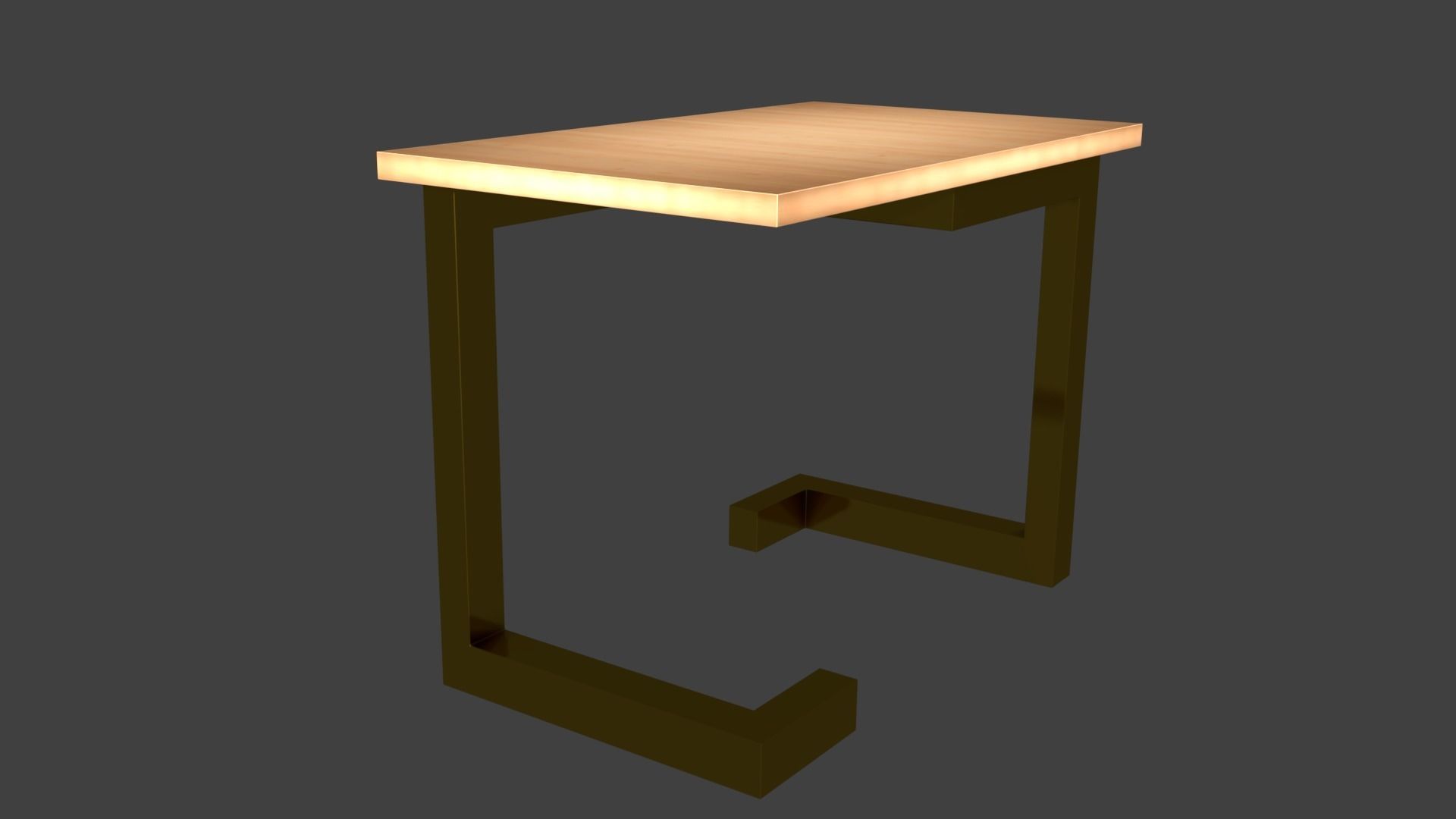 Tables table with light on top 3D model_6