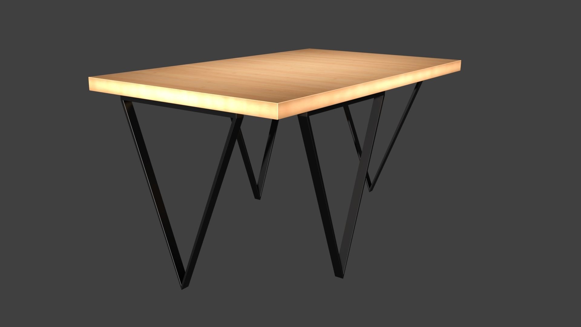 Tables table with light on top 3D model_5