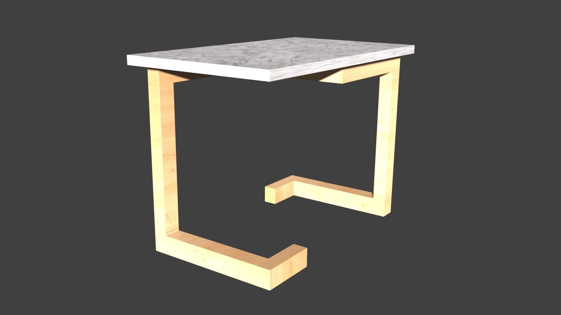Tables table with light on top 3D model_37