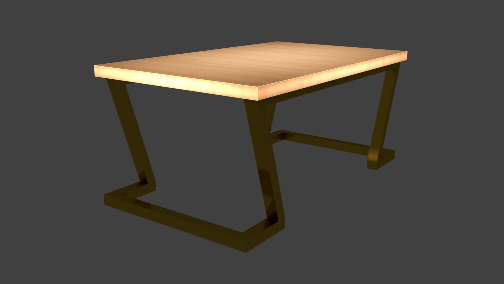 Tables table with light on top 3D model_9