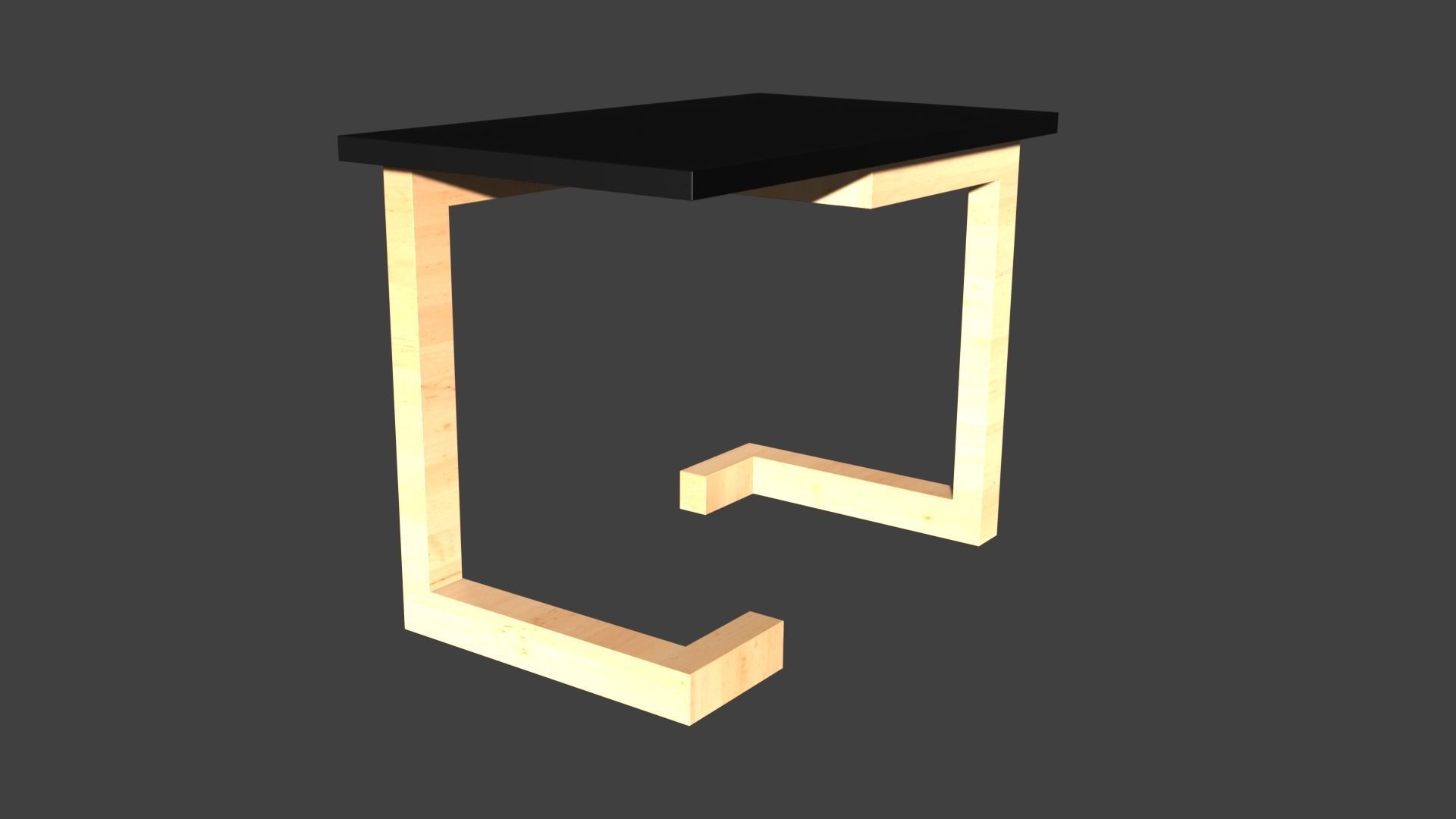 Tables table with light on top 3D model_42