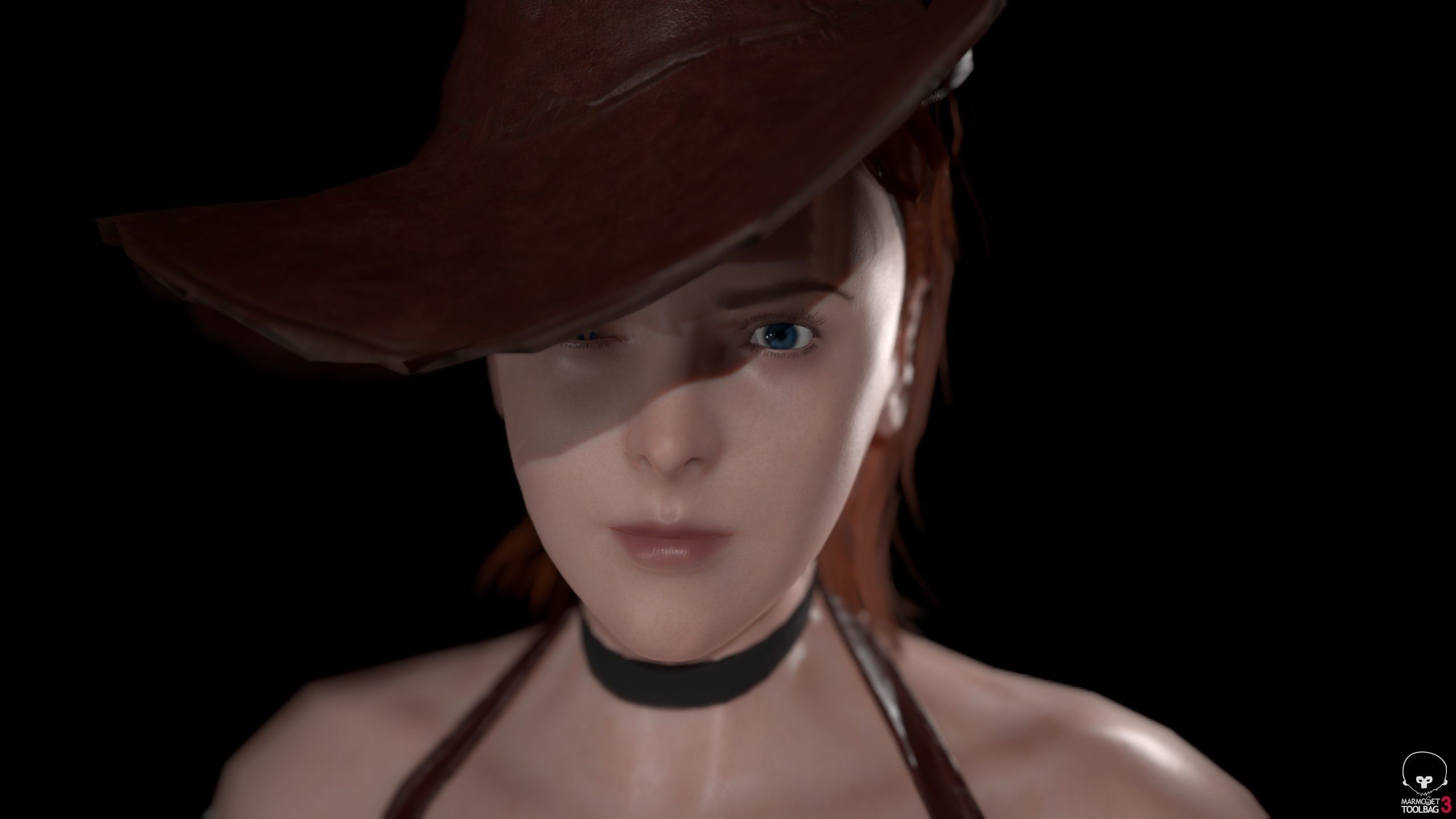 Pirate Girl Game Ready Character model Low-poly 3D model_31