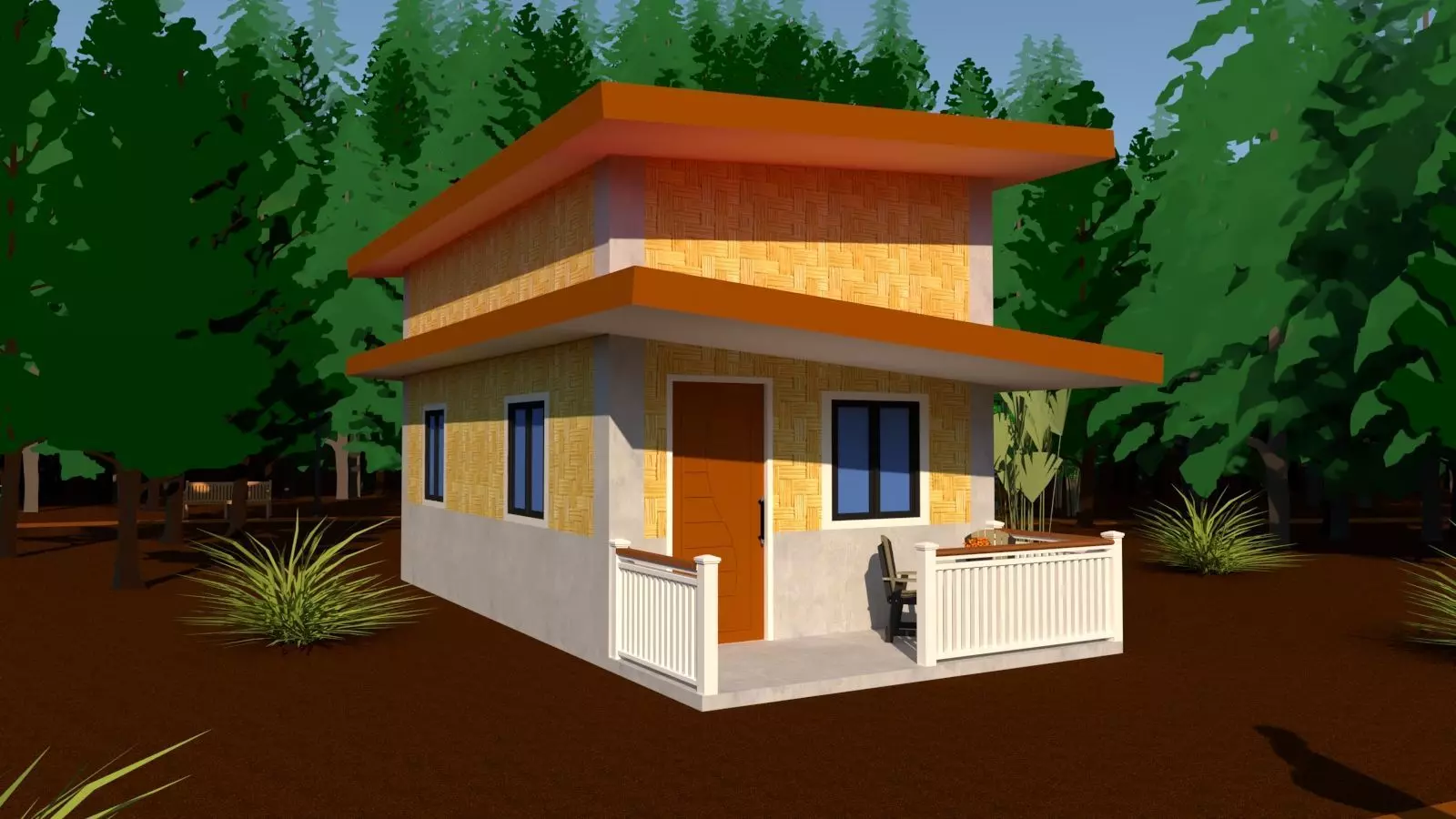 Simple house project 3D model_0
