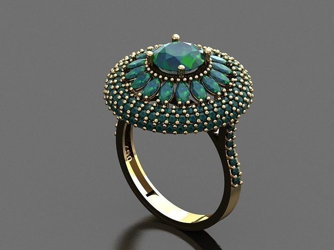 T169- Diamond  solitarie ring 3D print model
