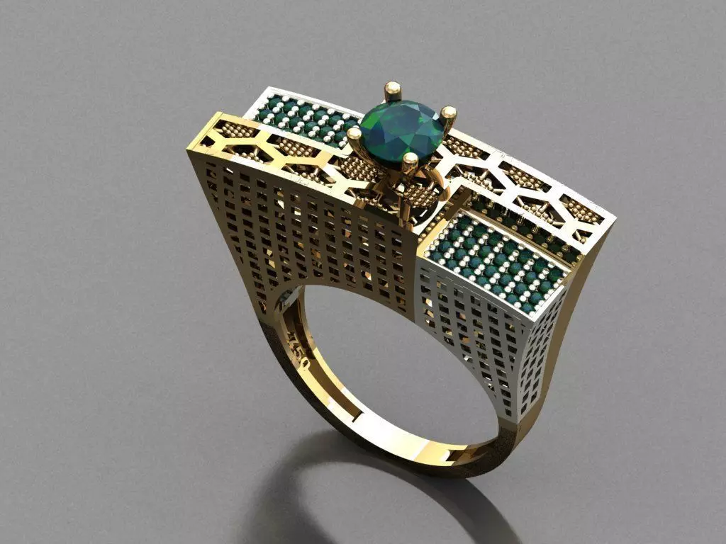 T178- Diamond solitarie  ring 3D print model_0