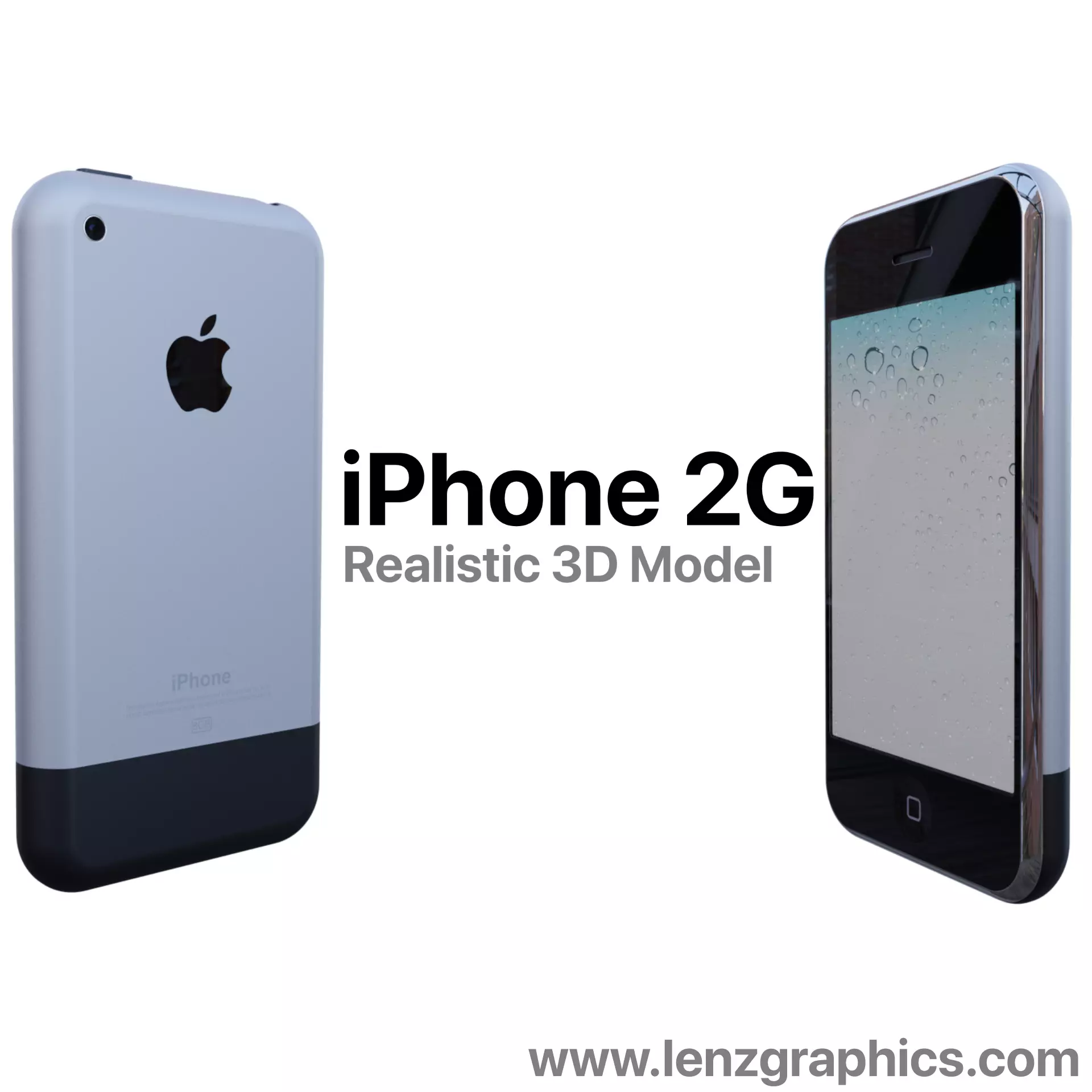 Original iPhone 2G 3D model_0