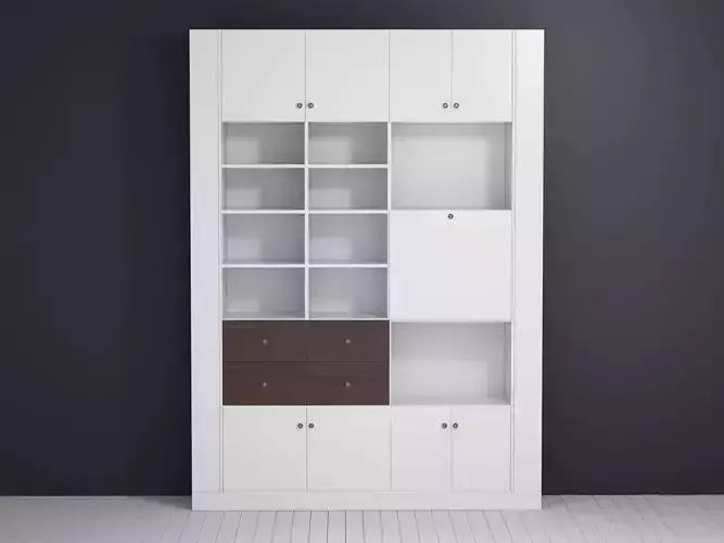 Library cabinet with open shelves by Deni Art