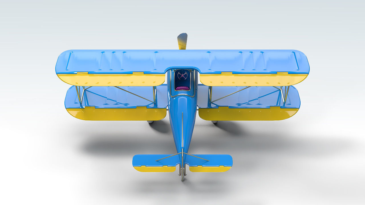 Toy Airplane PBR Low-poly 3D model_5