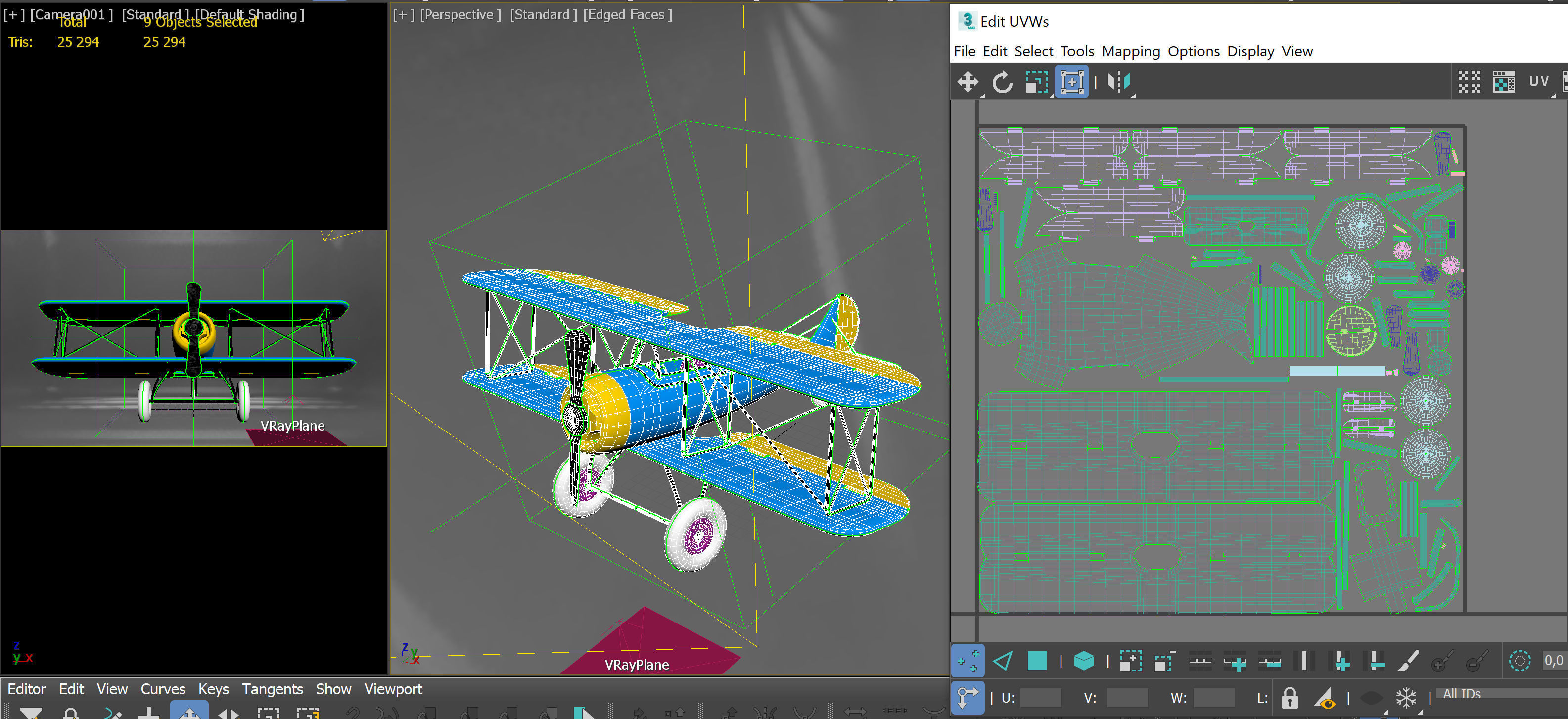 Toy Airplane PBR Low-poly 3D model_13