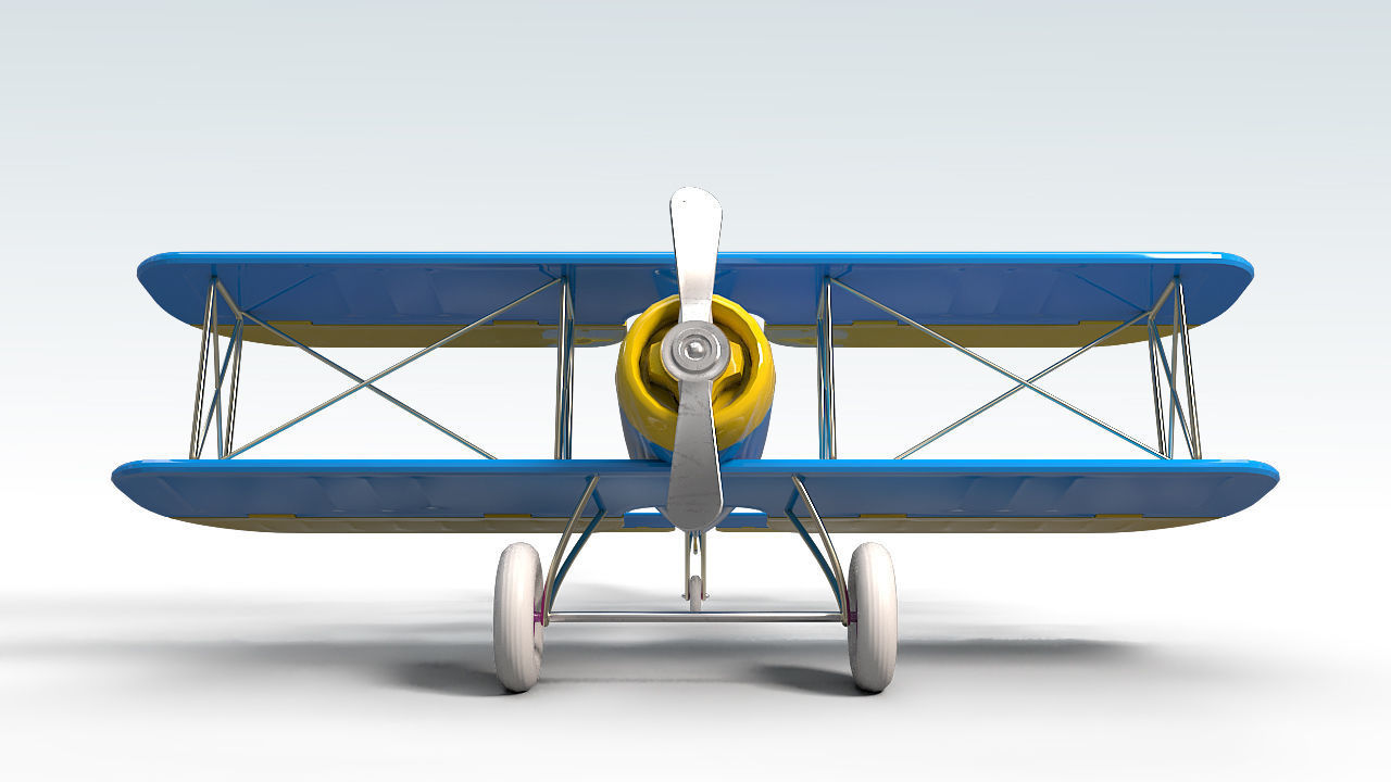 Toy Airplane PBR Low-poly 3D model_1