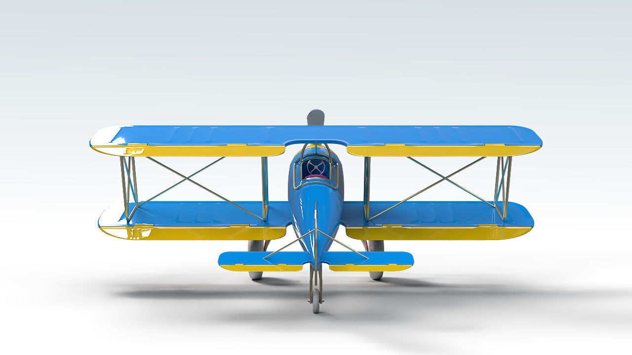 Toy Airplane PBR Low-poly 3D model_4