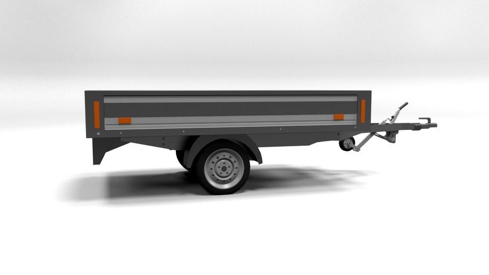 CAR TRAILER LOWPOLY Low-poly 3D model_6
