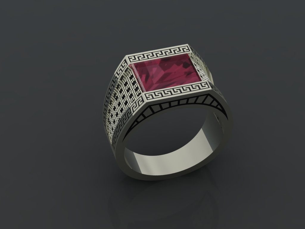 M03- Diamond ring 3D print model_2