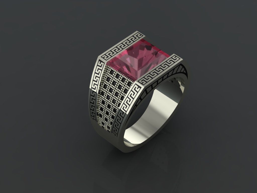 M03- Diamond ring 3D print model_1
