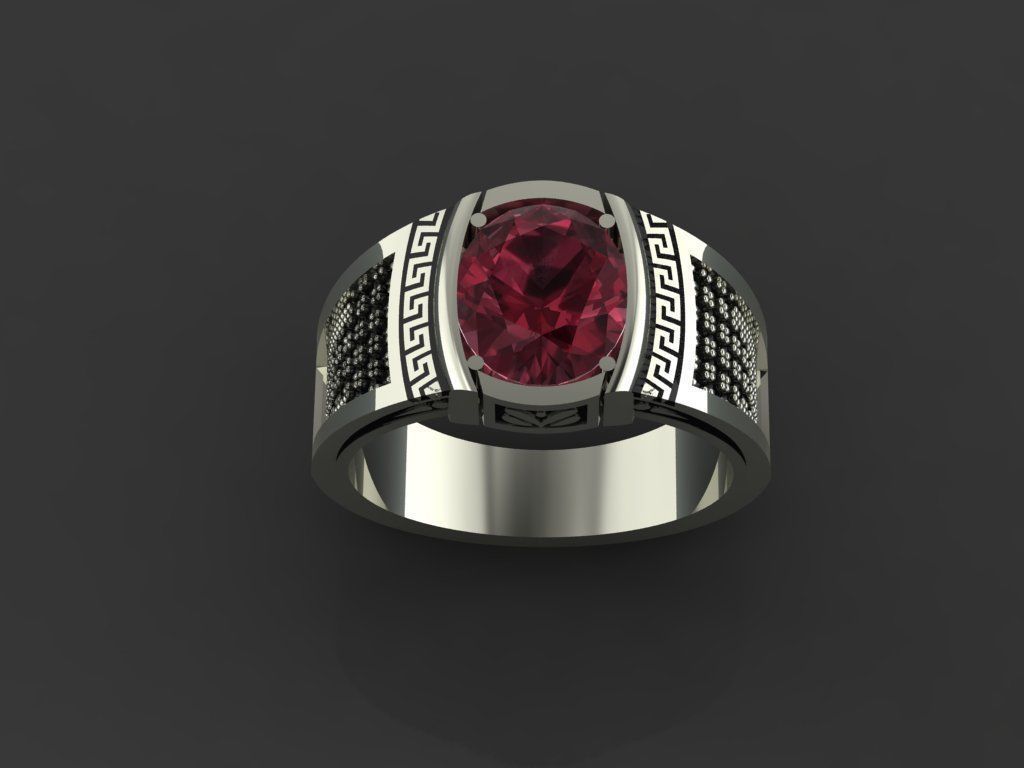 M02- Diamond ring 3D print model_2