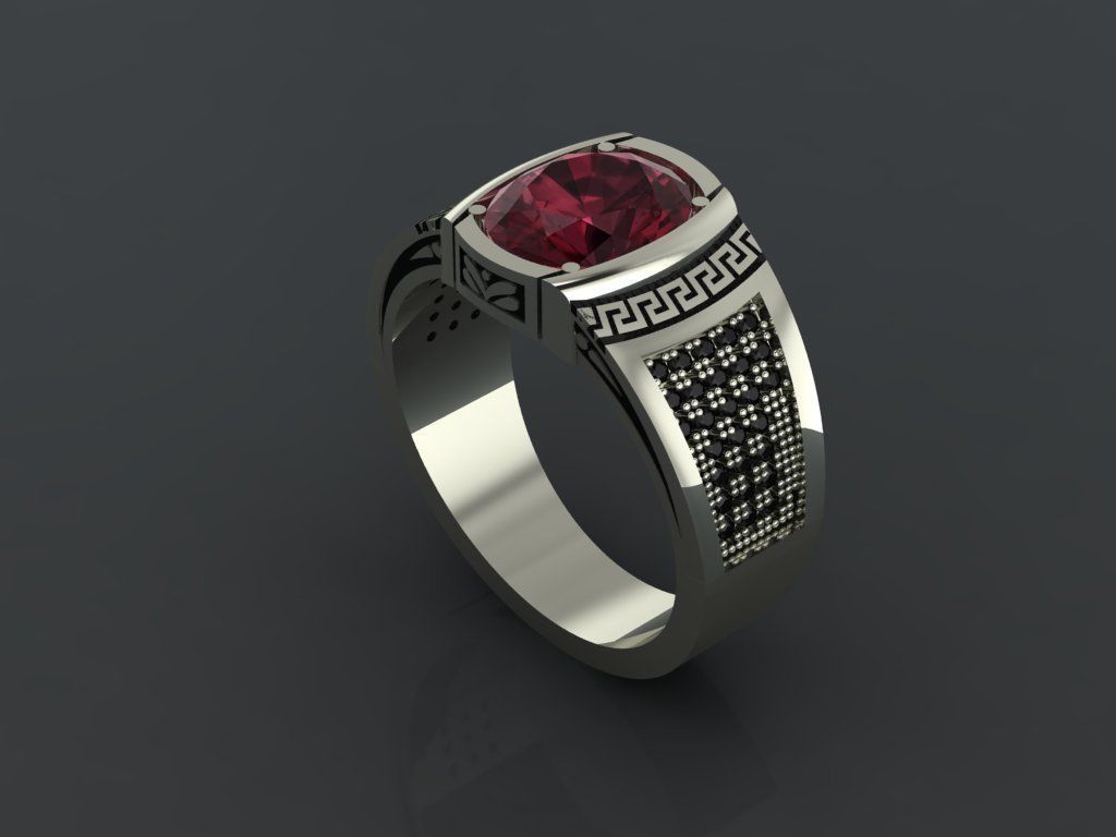 M02- Diamond ring 3D print model_1