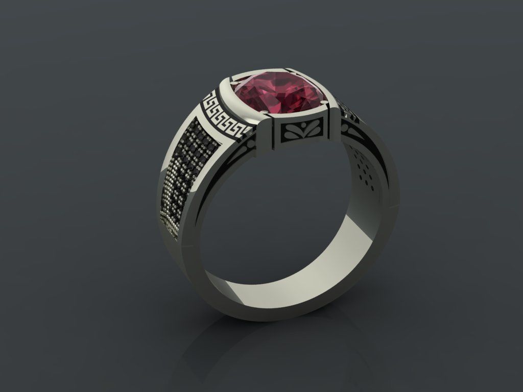 M02- Diamond ring 3D print model_4