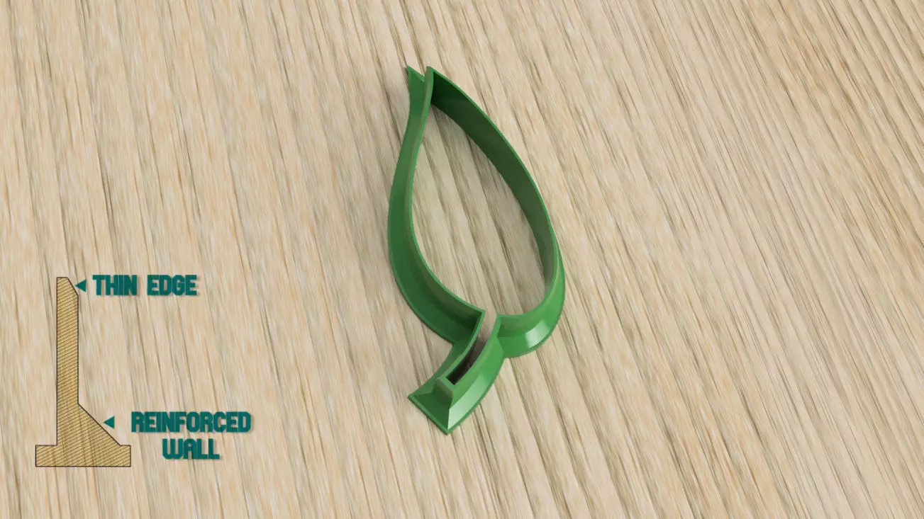 LEAF COOKIE CUTTER  3D print model_0