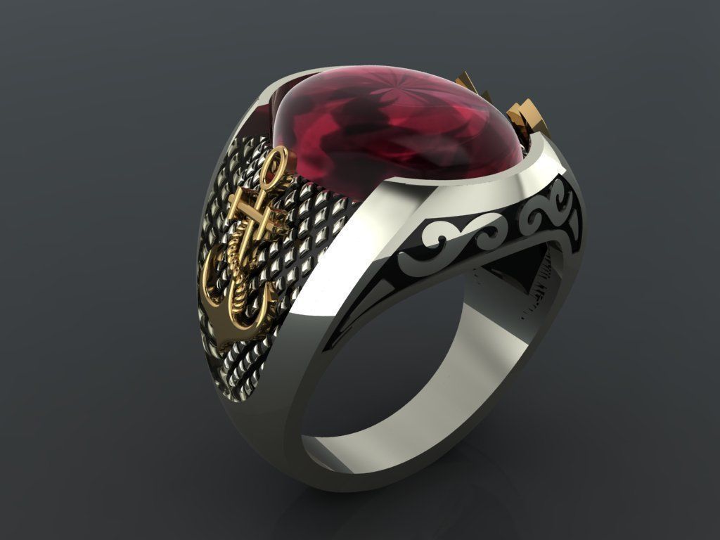 M06- Diamond ring 3D print model_4
