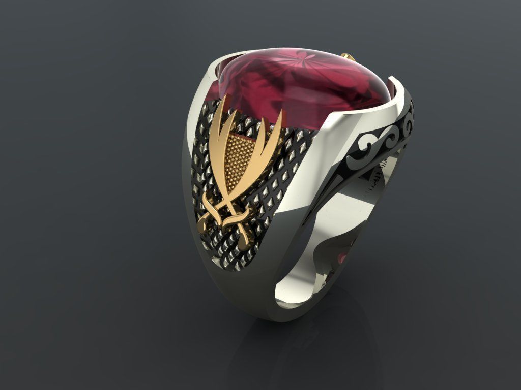 M06- Diamond ring 3D print model_3